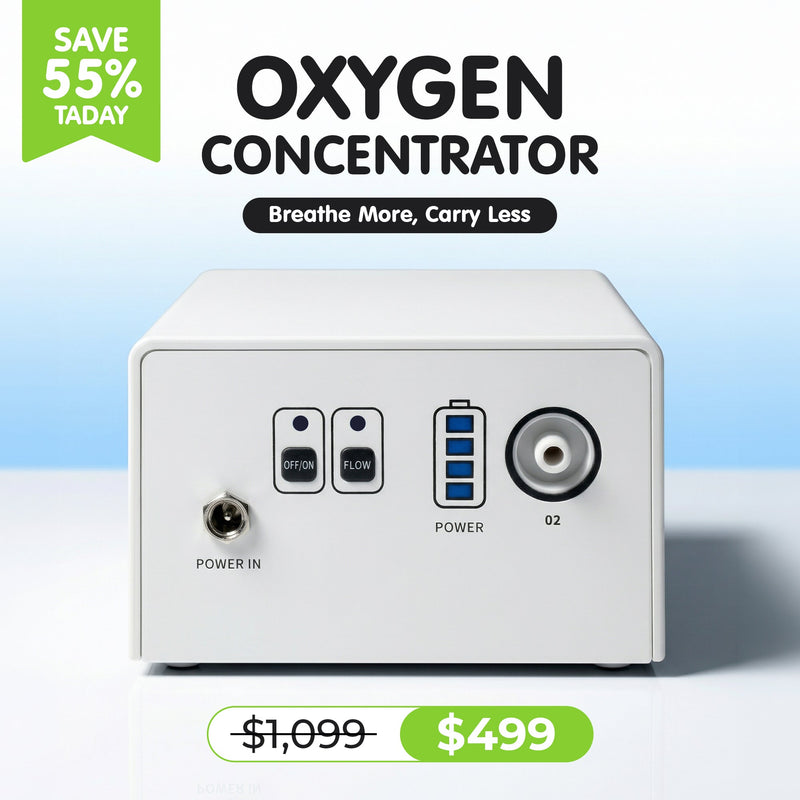 1-3L/Min Portable Oxygen Concentrator | 8-10 Hour Battery Life | Free Carry Bag