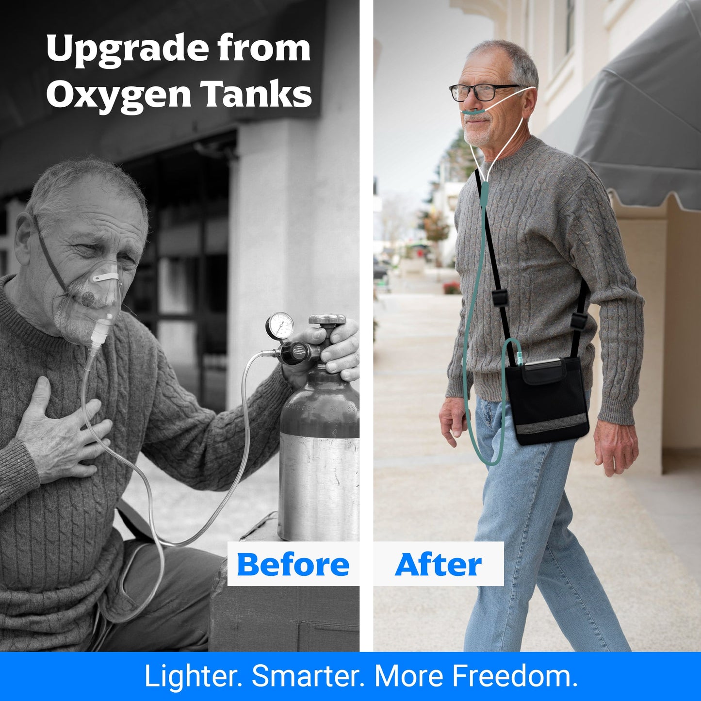 AI Powered Portable Oxygen Concentrator With Smart Pulse Flow | 1–7L Adjustable Oxygen Output | 90–94% Oxygen Purity