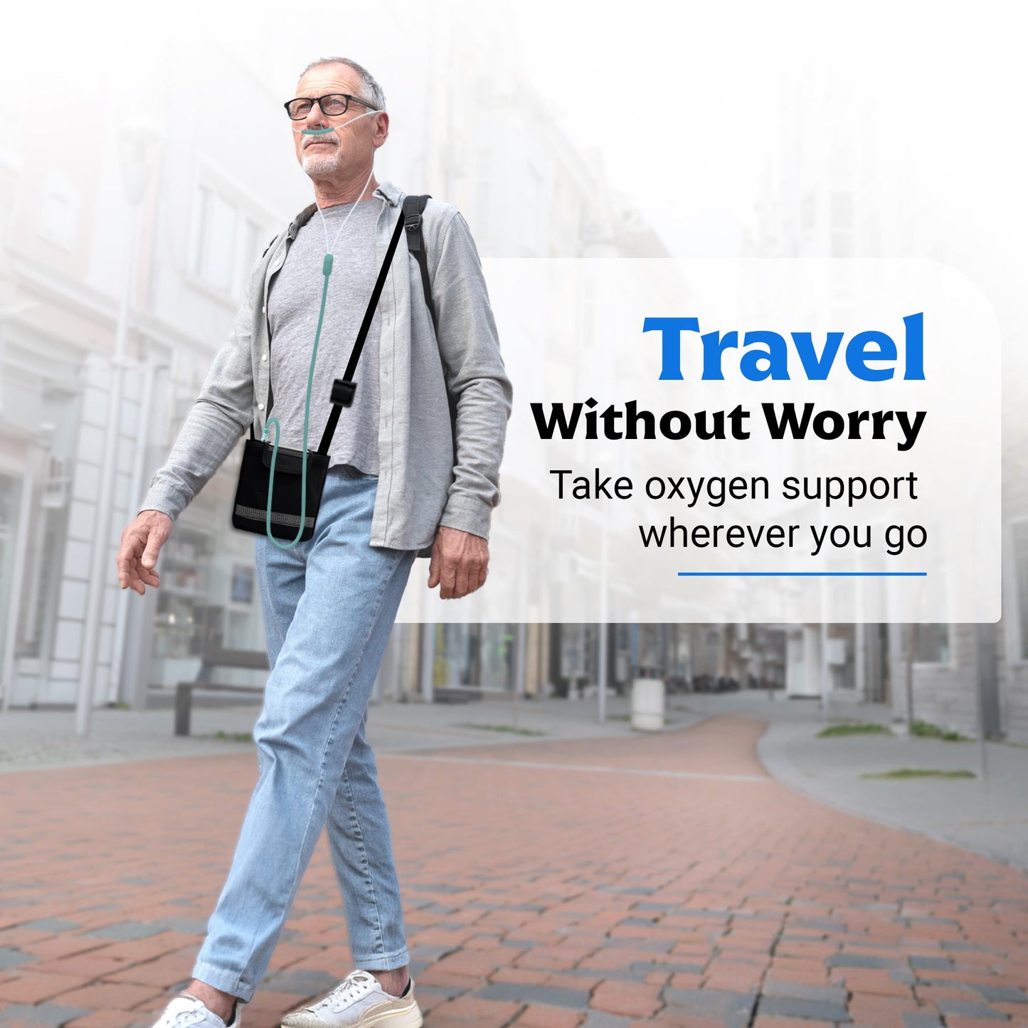 AI Powered Portable Oxygen Concentrator With Smart Pulse Flow | 1–7L Adjustable Oxygen Output | 90–94% Oxygen Purity