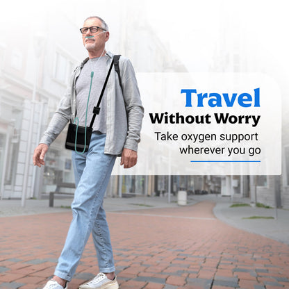 AI Powered Portable Oxygen Concentrator With Smart Pulse Flow | 1–7L Adjustable Oxygen Output | 90–94% Oxygen Purity