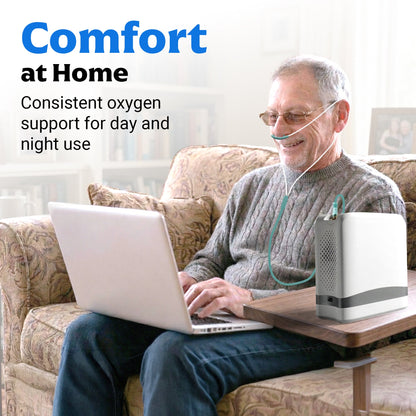 AI Powered Portable Oxygen Concentrator With Smart Pulse Flow | 1–7L Adjustable Oxygen Output | 90–94% Oxygen Purity
