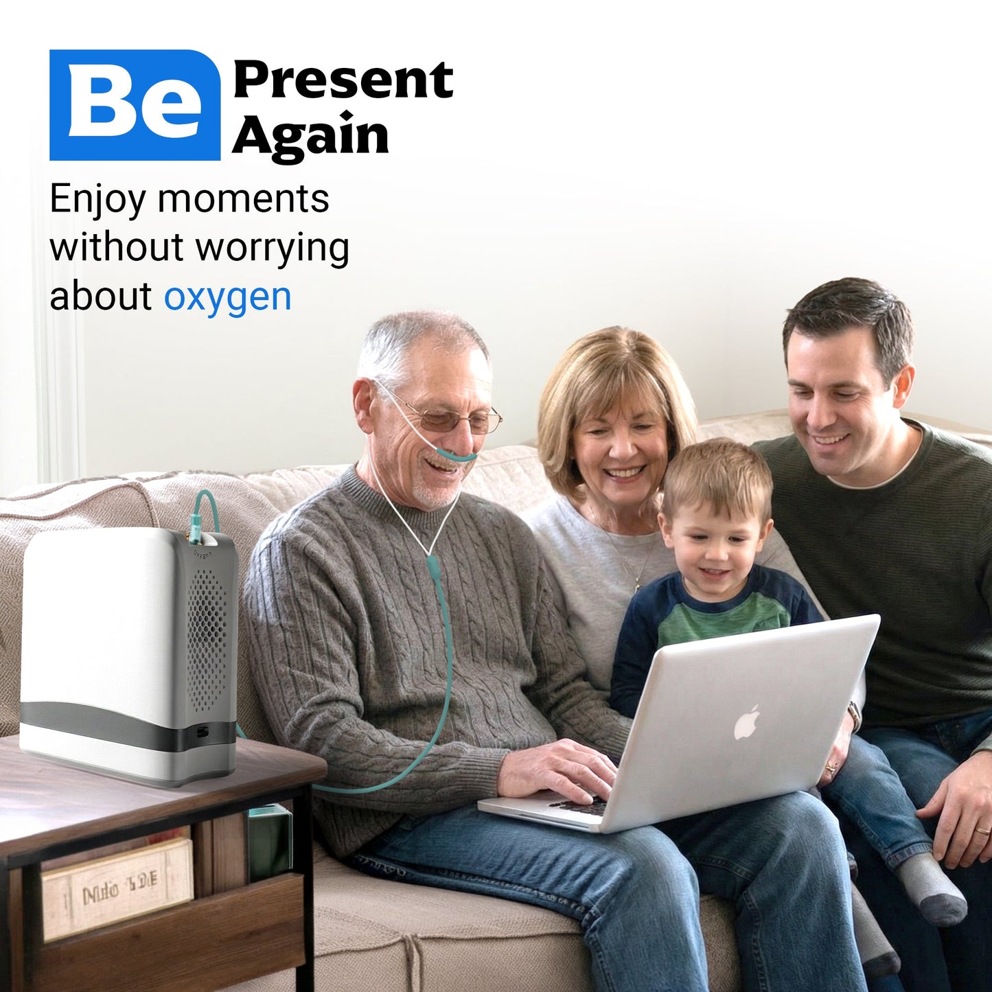 AI Powered Portable Oxygen Concentrator With Smart Pulse Flow | 1–7L Adjustable Oxygen Output | 90–94% Oxygen Purity