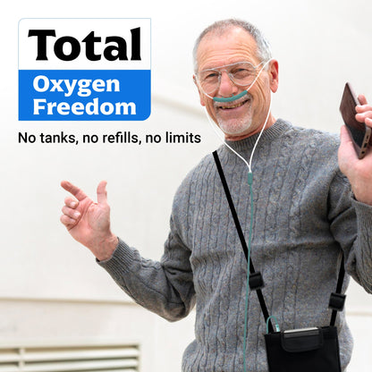 AI Powered Portable Oxygen Concentrator With Smart Pulse Flow | 1–7L Adjustable Oxygen Output | 90–94% Oxygen Purity