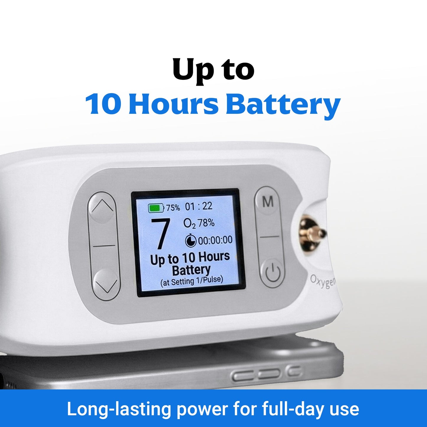 AI Powered Portable Oxygen Concentrator With Smart Pulse Flow | 1–7L Adjustable Oxygen Output | 90–94% Oxygen Purity